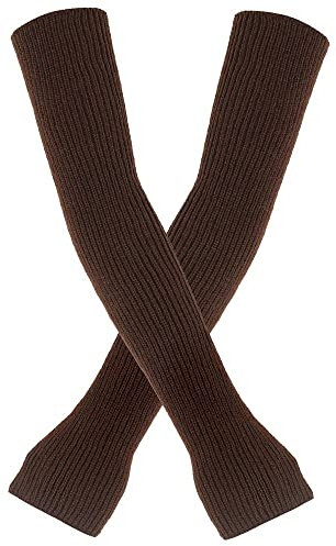 LUMoony 1 Pairs Damen Winter Handschuhe Gestrickte Armstulpen Elastische Stretch Stricken Arm Handschuhe Armstulpen Winter Daumenloch Armwärmer Lange Handwärmer Stricken Armlinge Pulswärmer