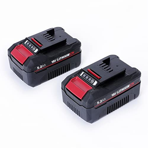 HHiMXPO 2Pieces 18V 5.2Ah Replacement Li-Ion Battery Compatible with EIN-he-ll 18V Lithium-Ion Cordless Power Tools 4511496 4511437
