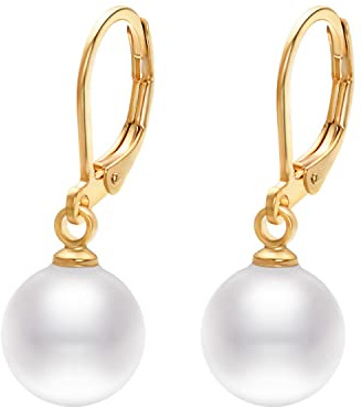 Vissen Ohrringe Hängend Perlen Damen Lange Ohrringe Vergoldet Creolen Hypoallergene damen Modeschmuck