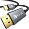 Silkland Cable Mini DP a DP 1.4 3m 8K@60Hz 4K@144Hz, Cable Thunderbolt 2 con HDR HBR3 DSC1.2 G-Sync FreeSync HDCP2.2, Mini Displayport a Displayport para Laptop MacBook iMac Monitor Tarjeta Gráfica PC