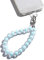 AMAYO - Handykette Universal, Handyanhänger, Handy Perlen Schlüsselband, Handschlaufe, Handygurt, Armband, Handyband, kompatibel mit jedem Handy, Smartphone und Handy Hülle (Blau Perlen)