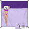 SKYREH Stranddecke Sandfrei super groß 220x210 cm, Sanddicht Wasserdicht, Leicht Weiches Bequemes Langlebiges Material, breite Streifen, Strandmatte, Strandtuch (Violett)