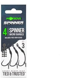 Korda - Spinner Hook Sections | Pre-Tied Fishing Hook Sections for Carp Fishing | Size 5 Micro Barbed | Ready Tied for Boom or Braid Material