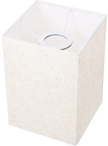 TEHAUX Rechteckiger Leinen Lampenschirm Beige Für Tisch Stehlampe Abnehmbar Und Waschbar Geeignet Für Schlafzimmer Und Wohnzimmer Langlebig Und Praktisch