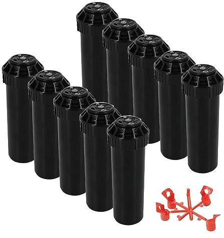 [Pack 10] Aspersor Rain S050 S de Turbina Ajustable para un Riego Eficiente y Preciso | Aspersores Entrada 1/2” + Boquillas | Aspersores emergente de riego