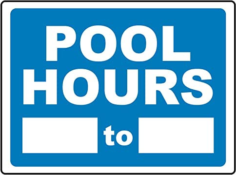 Horario De Piscina Señal De Advertencia Placa Decoración Metal Cartel Chapa Vintage Para Exterior Jardín 20X30cm