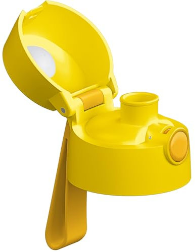 Jarlson® Ersatzdeckel für Charli und Mali Trinkflasche, verwendbar für 350ml und 500ml Flasche, Ersatzteile, Ersatz (Mali Deckel (Chug Trinkausguss), Gelb)