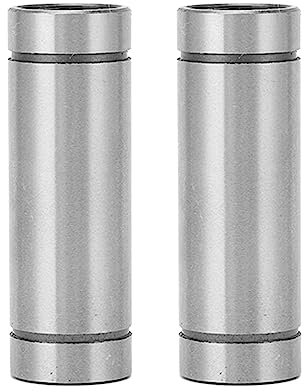 Tissting 2 Stück Linearlager LM8LUU 8 x 15 x 45 mm Wälzlagerstahl Doppelt Versiegelt Lange Kugellager Lineare Bewegung Lager für 3D Drucker CNC Teile Graviermaschine
