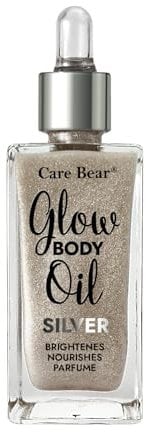 CareBear – Körper-shimmer, shimmering body oil, schimmer glow Körperöl, flüssiges Luminizer-Glitzeröl – natürliche Formel – seidig glänzende, strahlend glatte Haut, für Gesicht, Körper, Beine