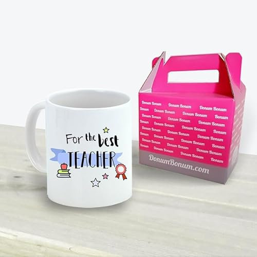 Donum Bonum Regalos Originales Taza Profesor/a (Taza Best Teacher Azul)