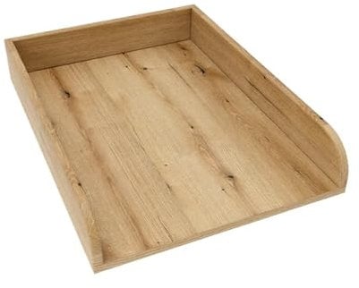 regalik Wickelaufsatz Universal, Wickeltischaufsatz für Kommoden in beliebiger Breite, Abnehmbar Wickelkommode aufsatz, Abgerundeten Frontplatten, Oak, 72cm x 54cm