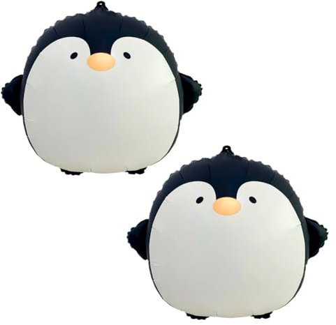 Luftballons Pinguine 2 Stück Mattes Pinguine Ballons Kindergeburtstag Geburtstag Dekoration für Jungen Mädchen Geburtstagsdeko Tierische Eis-Party Dekoration