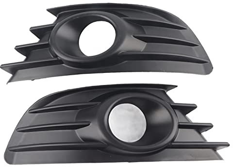 Par de Embellecedores de Rejilla de Luz Antiniebla del Parachoques Delantero, Color Negro, Se Adapta a C4 04-08