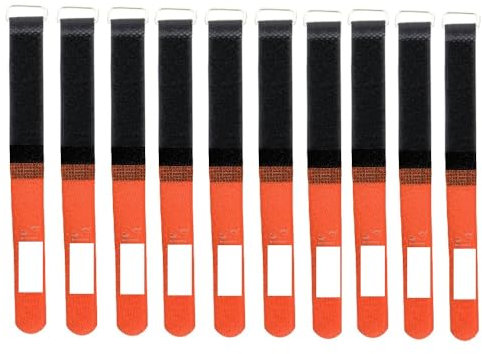 Infitronic PRO Klett Kabelbinder mit Beschriftungsfeld und Metall-Öse 40 x 400 mm (rot)