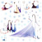 2Pcs Cartoon Sticker, Wandaufkleber Babyzimmer, Wandtattoo Mädchen, Mädchen Prinzessin Wandsticker, Babyzimmer Wandaufkleber, 30cm×60cm Für Kinderzimmer Babyzimmer Schlafzimmer Wanddekoration