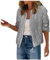 Glitzer Jacke Glitzer Blazer Damen Elegant Anzug - Glänzend Pailletten Jacke Cardigan Langarm Bolero Tops Kurz Oberteile Sakko Einfarbig Blazermantel Party Outwear