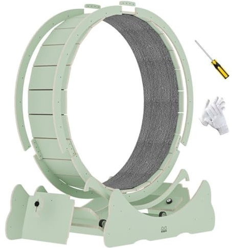 YGDYFDC Cat Wheel Laufband for Katzen, Fitness, leiser Roller, hohe Faserplatte, Sportlaufrad, Klettergerüst for Katzen, Katzenläufer, Spielzeug Katzenlaufrad(Green,XL110*36.5 * 115CM)
