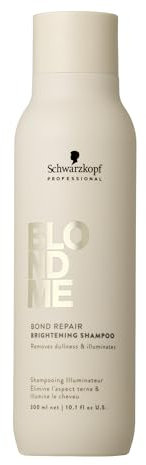 Schwarzkopf Professional BLONDME Bond Repair Brightening Shampoo Haarshampoo Entfernung Von Umweltschadstoffen Mandelöl Weißer Tee Hydratisierend Stärkend Und Tiefenwirksam Pflegend 300 ml