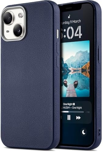 BEZ Phone Case for iPhone 13 Case, Soft TPU Ultra-Slim Protective Cover for iPhone 13/14, Shockproof, Anti-Scratch, Dark Blue Navy