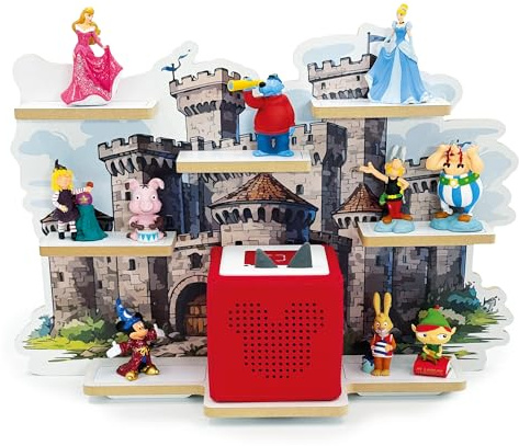 Smagnon Aufbewahrungsregal aus MDF für Toniebox und Tonie-Figuren, Motiv Burg, XXL-Hauptregal