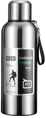 Bouteille isotherme en acier inoxydable de grande capacité pour boissons chaudes et froides - Bouteille en métal étanche pour voyage, sport, maison - 1 l/2 l - 800 ml