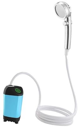 F Fityle Doccia portatile per campeggio, pompa elettrica per doccia pratica e ricaricabile con controllo dell'acqua a 3 velocità per la pulizia degli