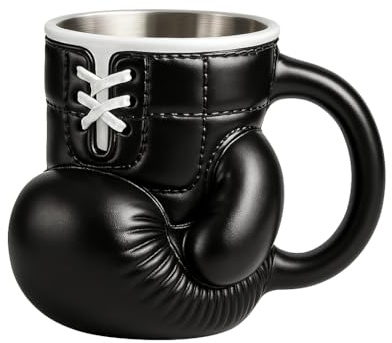 Bibykivn Mug Original Gant de Boxe – Tasse à Café Drôle pour Homme, Idée Cadeau Anniversaire ou Collègue, Tasse Fantaisie pour Fan de Boxe et Amateur de Sport (Noir)