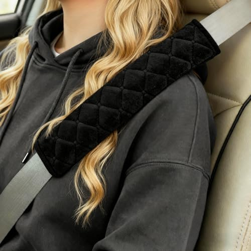 Watproofit Gurtpolster Auto 2er Set, Weich für Kinder & Erwachsene | Sicherheitsgurt Polster für Komfortables Reisen, Gurtschoner Kompatibel mit Allen Autos, Waschbar & Soft