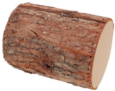 DOITOOL Tocón de Árbol de Madera Decoración Realista para Fotografía y Boda | Ligero y Portátil, 20x15 Cm, Apariencia de Veta Realista, Tronco Madera, sin Mantenimiento