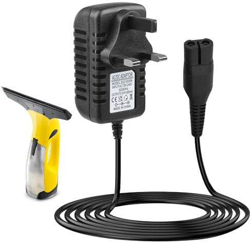 5.5V Charger for Karcher Window Vac Cleaner WV1, WV1 Plus, WV2, WV2 Plus | for WV5, WV5 Premium, WV55, WV60, WV70, WV75 Plus Plug Charging Cable Window Vacuum Cleaner Replacement Power Lead, 1.5M