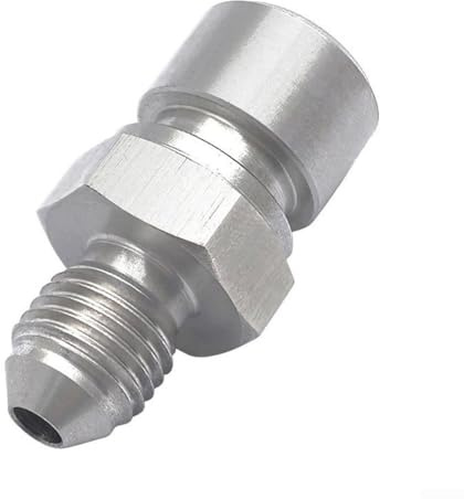 Floweringbeter Adaptateur de frein 3AN mâle vers M10 x 1,0 et 3/8-24 femelle avec corps en acier inoxydable pour convertir des raccords AN en systèmes de frein hydrauliques métriques (AN3 à 3/8-24)