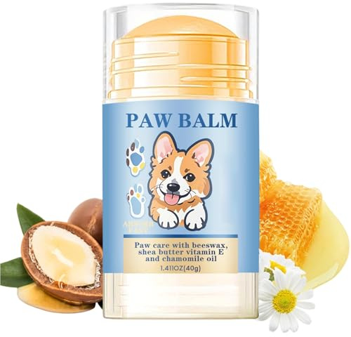 Hundepfoten-Balsam | 40 g lecksicheres beruhigendes Linderungswachs - Welpen Pfotenbalsam Fußcreme | für den täglichen Gebrauch, zu Hause, auf Reisen, im Freien, bei Winter- und Heizungsluft, für Katz