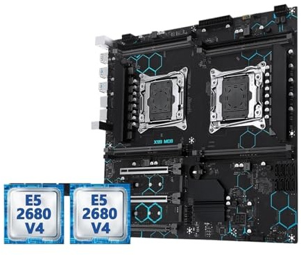 Set di kit scheda madre doppia CPU X99 MD8 Set computer server con chip C612 E5 2680 V4 LGA2011-3 DDR4 da 32 GB opzionale(Motherboards)