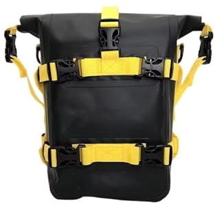 ACEBSBGGAP Multifunktional Motorradtasche Für 450MT 650MT 700MT 800MT Werkzeugplatzierungstasche Rahmen Sturzbügel wasserdichte Gepäckaufbewahrungstaschen(1PCS Black Yellow)