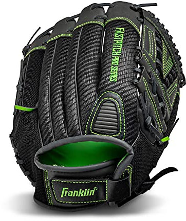 Franklin Sports Fastpitch Softball-Handschuh – Fastpitch Pro – Softball-Handschuh für Erwachsene und Jugendliche – Infield und Outfield – Rechtshänder – Limettengrün 27,9 cm (22433)