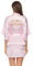 Vlazom Kimono In Raso da Donna,Camicie da Notte Sexy Elegante Scollo V con Cintura Tasche Abito Corto Accappatoi e Vestaglie da Sposa,XXL,D-Rosa