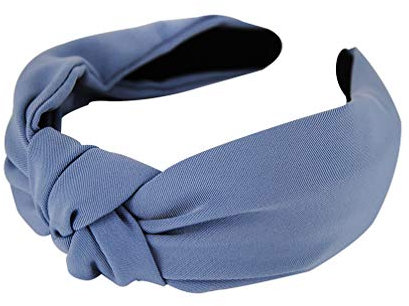 axy Stoff Haarreif mit Knoten-Vintage-Wunderschön Damen Stirnband Haarschmuck Haarreifen HR35 (Blau)