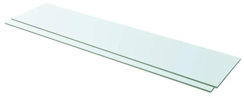 vidaXL Regalböden 2 STK. Glas Transparent 110x25 cm