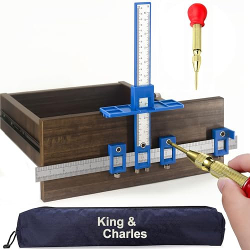 King&Charles Schrank-Hardware-Jig, Schrankgriff-Jig, Schrank-Hardware-Vorlagen-Werkzeug, Schubladen-Zugvorrichtung - Schrankvorrichtung für Griffe und Züge