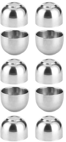 Tasses à café isolées en acier inoxydable 10pcs, tasses à boire à double paroi de 200 ml pour les voyages en camping