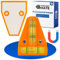 Magnetische T-Wasserwaage, 1 Stück, in Orange, Kreuzwasserwaage mit zwei Libellen, Kreuzwaage Wohnmobil, Pyramidenwaage für Wohnwagen, Zwei-Weg Wasserwaage, 2D Wasserwaage, Kreuzlibelle Camping