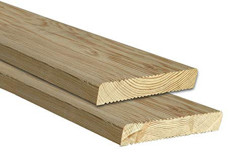 Terrassendielen Lärche 27 x 142 mm Länge 100 cm Dielen Bretter 2-seitig geriffelt