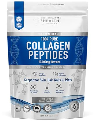 Collagen Powder, Pure Hydrolysed Bovine Peptides, Unflavoured, 2kg | Grass Fed, Collagen Supplement for Women & Men, Finely Processed, No Fillers or Preservatives