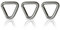 Holesto® Dreieckige Karabiner 3er Set - Karabiner klein - Karabiner Schlüsselanhänger - Design Karabinerhaken Schwarz - Mini Karabinerhaken - Karabiner Set - Carabiner - 3 Stück (Waffenfarbe)