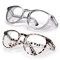 LeonDesigns Safety Goggles Anti-Fog Tactical glasses with Side Shields Clear Safety glasses with Anti-Scratch UV400 protection Lens Goggles Inside Eyeglasses (Black+Brown Leopard)