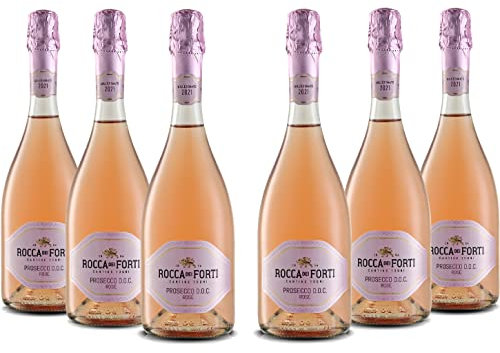 Rocca dei Forti Prosecco DOC Rosé Millesimato Brut - Pacco da 6 x 750 ml