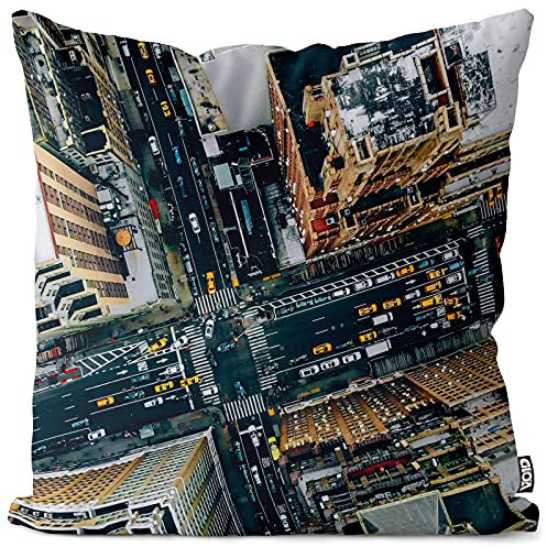 VOID New York Downtown Kissenbezug Kissenhülle Sofakissen Kissen Deko Outdoor-Kissen Dekokissen, Kissen Größe:40 x 40 cm