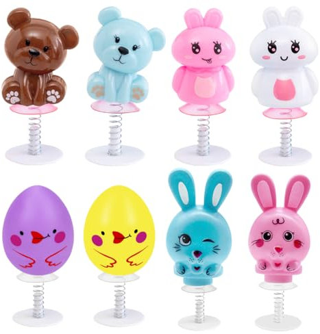 Wishstar 8X Ostern Springspielzeuge,Osterspielzeug für Kinder,Springendes Hasen Osterei,Ostergeschenke für Jungen und Mädchen,Partygeschenke, Kinder Geburtstagsgeschenke