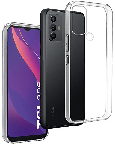 Cover in Gel TPU Trasparente per TCL 306 - TCL 305 - TCL 30E - TCL 30 SE, Ultra Sottile 0,33 mm, Morbido Flessibile, Custodia Silicone