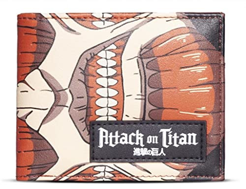 Attack ON Titan - Colossus Titan - Portefeuille à 2 Volets, Schwarz Set, Einheitsgröße